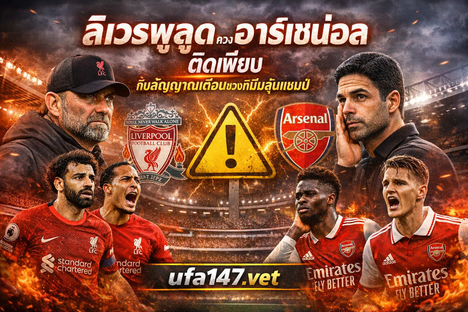 ลิเวอร์พูล ควง อาร์เซน่อล ติดเพียบ